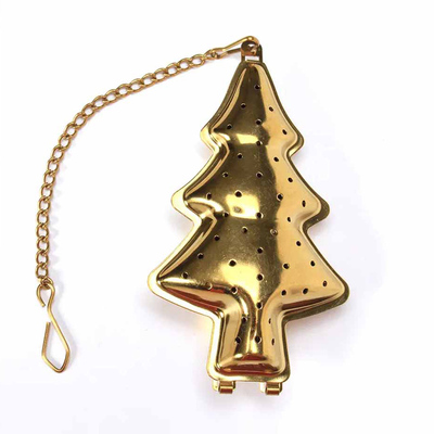 Infusor de Acero Inoxidable Diseño Arbolito - Dorado